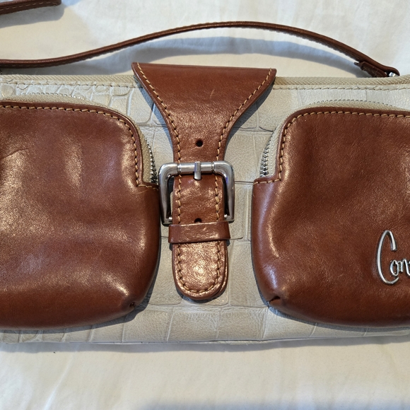 Brown and Cream Crossbody Bag - Picture 2 of 10